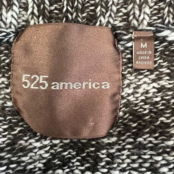 525 America Wool Blend Marled Knit Ombré Fit & Flare Peplum Wrap Cardigan, Med - Picture 11 of 15